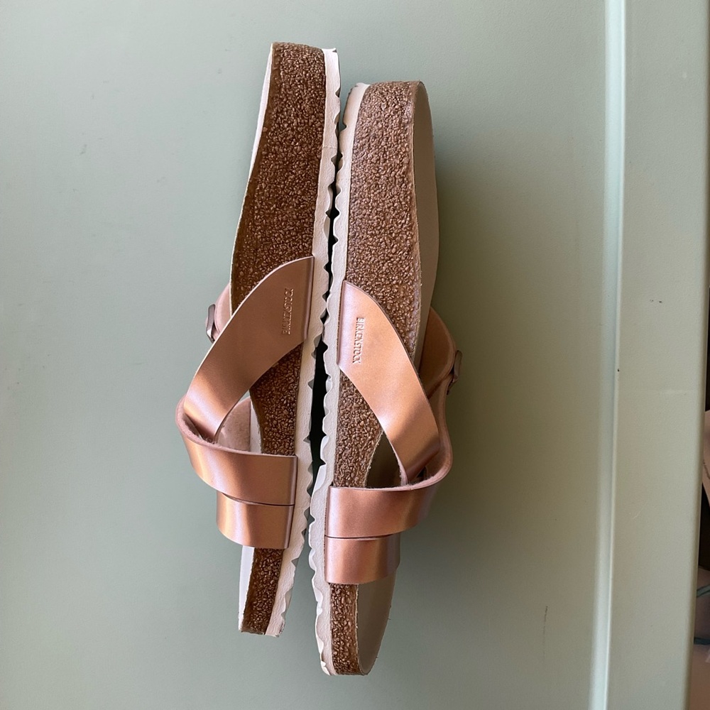 Anthropologie Birkenstock Yao Metallic Sandals 40 - Picture 6 of 15